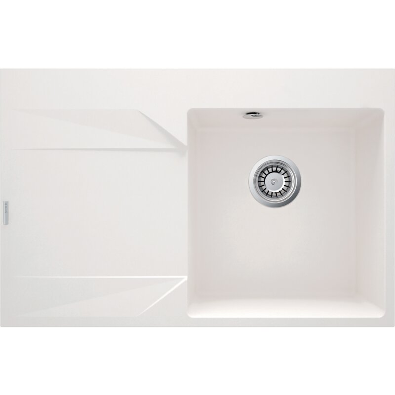 Zlewozmywak jednokomorowy z ociekaczem DEANTE Evora ZQJ A11L Alabastrowy 50x76