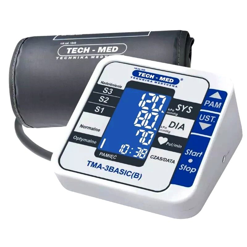 Ciśnieniomierz TECH-MED TMA-3BASIC Biało-szary