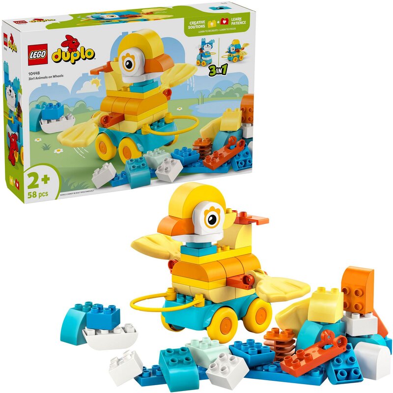 LEGO DUPLO 10448 3w1 zwierzątka na kółkach - odbiór za 0 zł we wszystkich salonach x-kom i Neonet