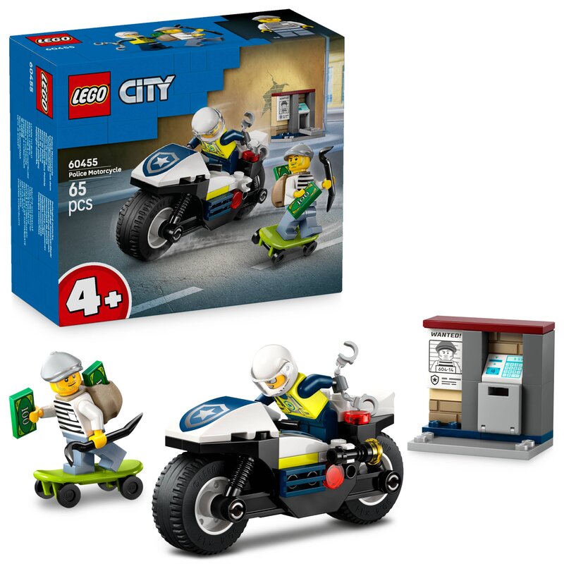 Klocki LEGO City Pościg na motocyklu policyjnym 60455 Wielokolorowy