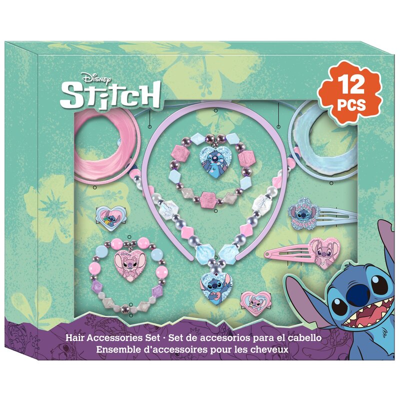 Zabawka zestaw biżuterii i akcesoria do włosów KIDS EUROSWAN Stitch ST00102