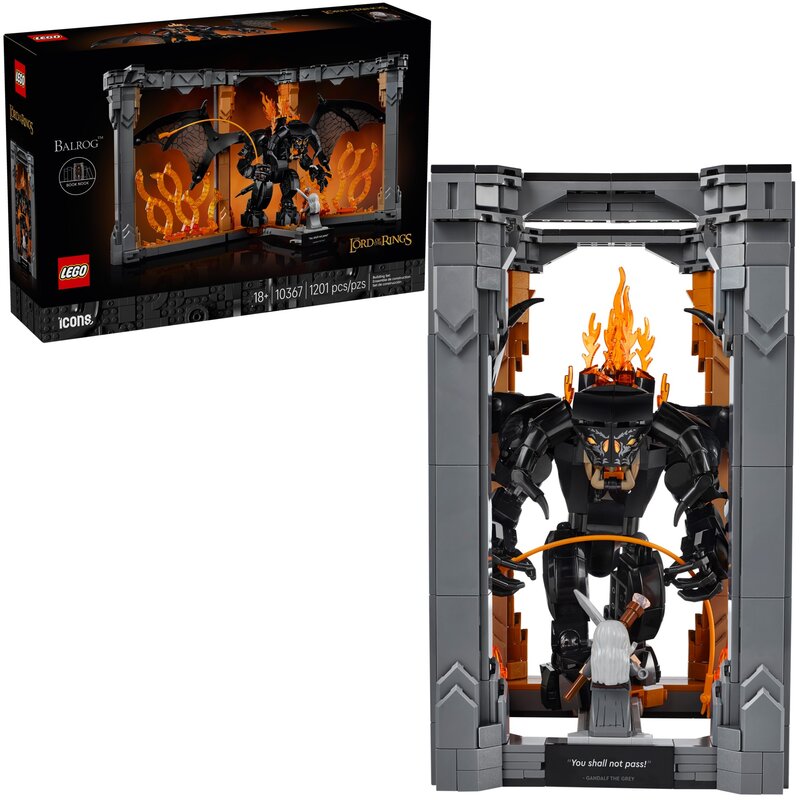 LEGO 10367 Icons Władca pierścieni: Book nook z Balrogiem
