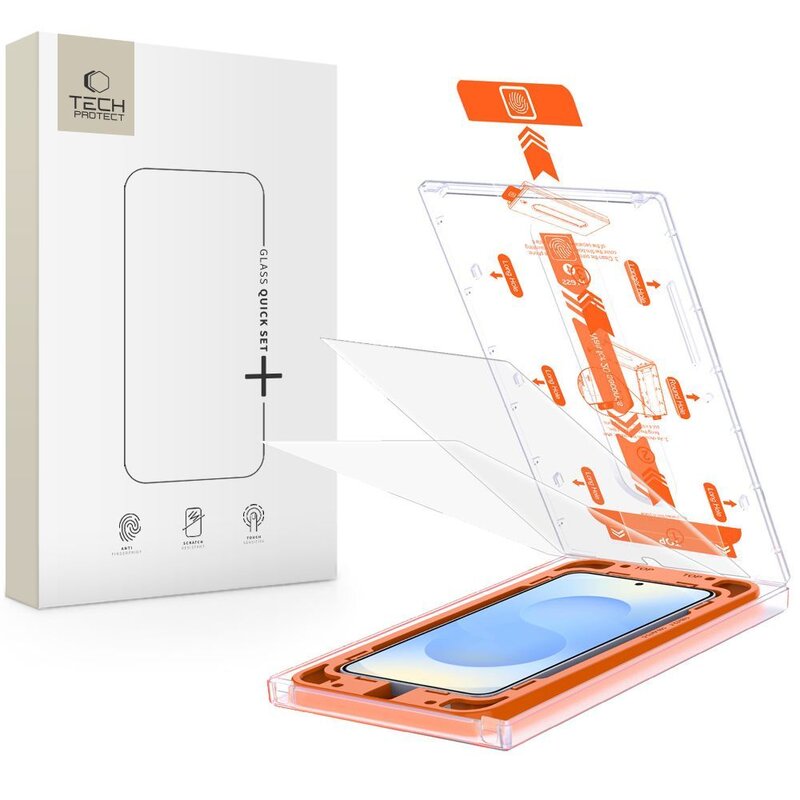 Szkło hartowane TECH-PROTECT Quick Set+ do Samsung Galaxy S24+/S25+ Przezroczysty (2 szt.)