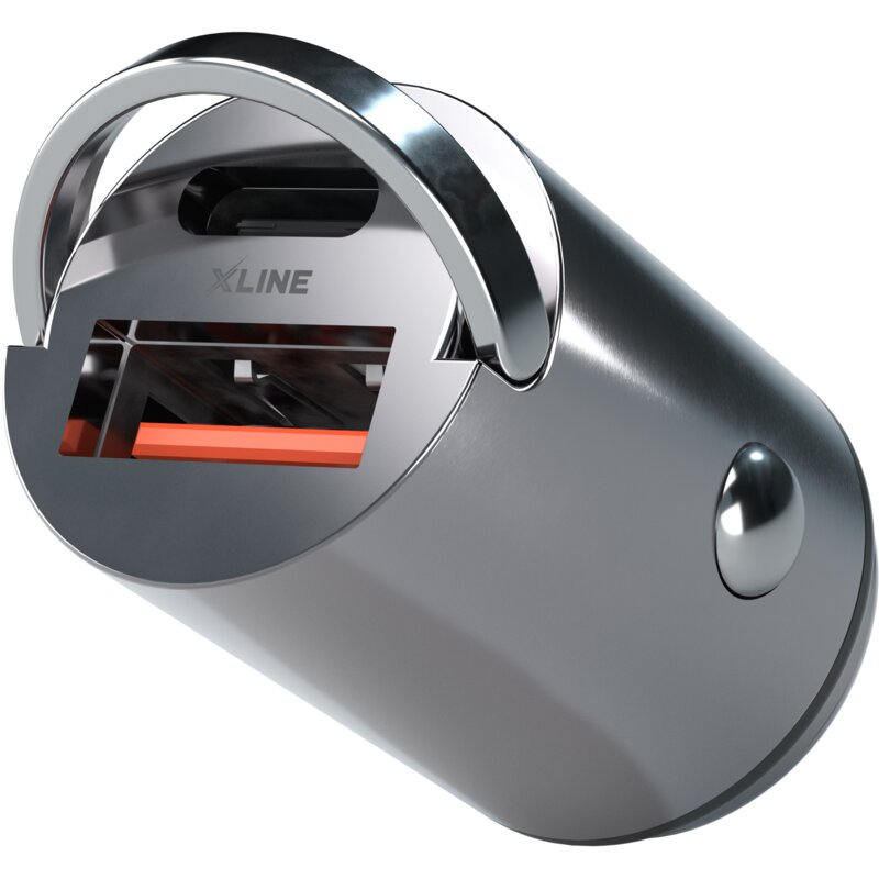 Ładowarka samochodowa XLINE CCT300 QC 22.5W + PD 30W Szary