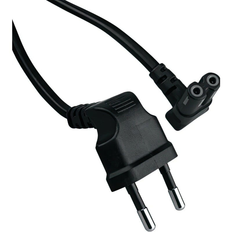 Kabel zasilający EU 2 pin (CEE 7/16) (kątowy) - IEC 320 C7 (kątowy) DMP 2 m