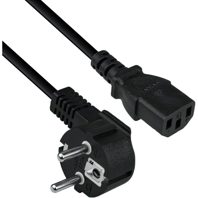 Kabel zasilający Schuko (kątowy) - IEC 320 C13 DMP 1.5 m