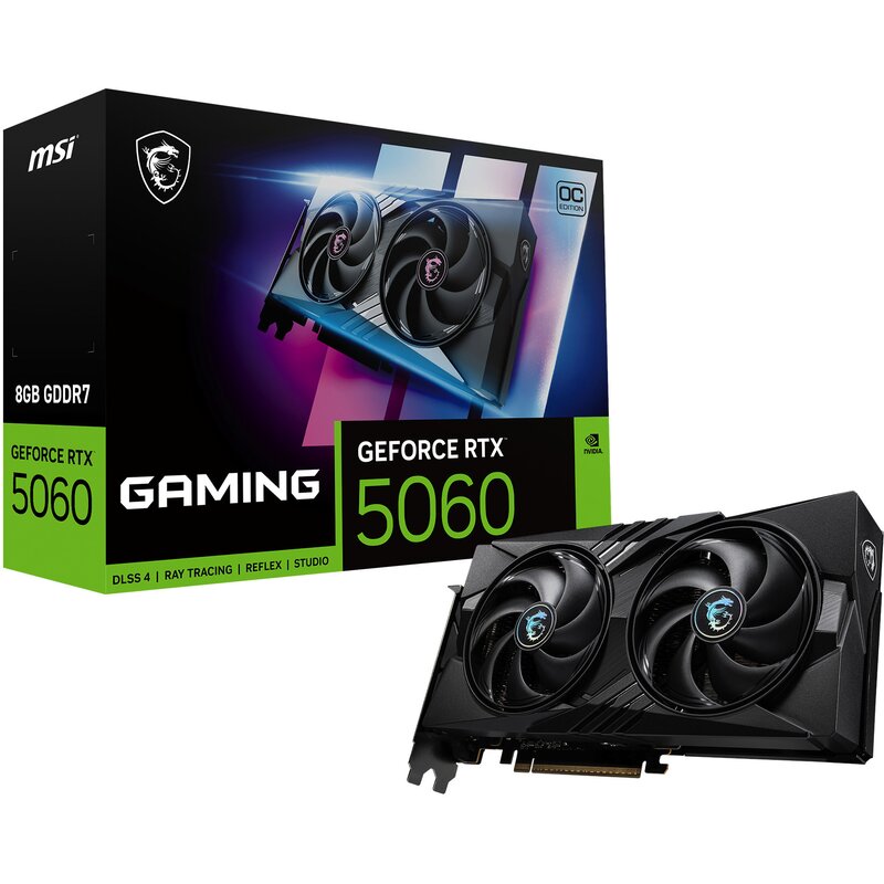 Karta graficzna MSI GeForce RTX 5060 Gaming 8GB OC DLSS 4.5