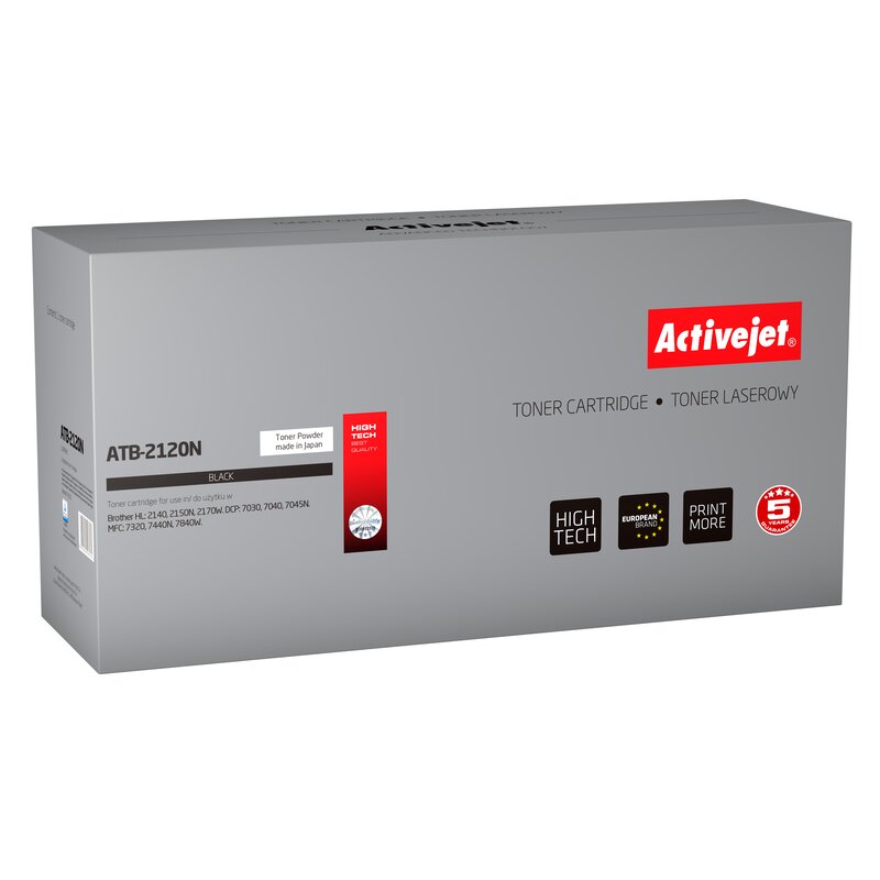 Activejet ATB-2120N Toner do drukarki Brother, Zamiennik Brother TN-2120; Supreme; 2600 stron; czarny.
