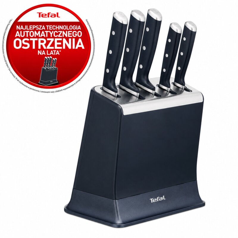 Zestaw noży TEFAL Ever Sharp K297S644 (5 elementów) z wbudowaną ostrzałką