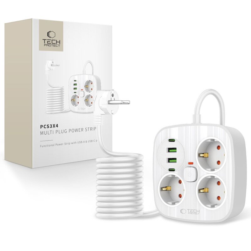 Listwa TECH-PROTECT PCS3X4 (2 m) Biały