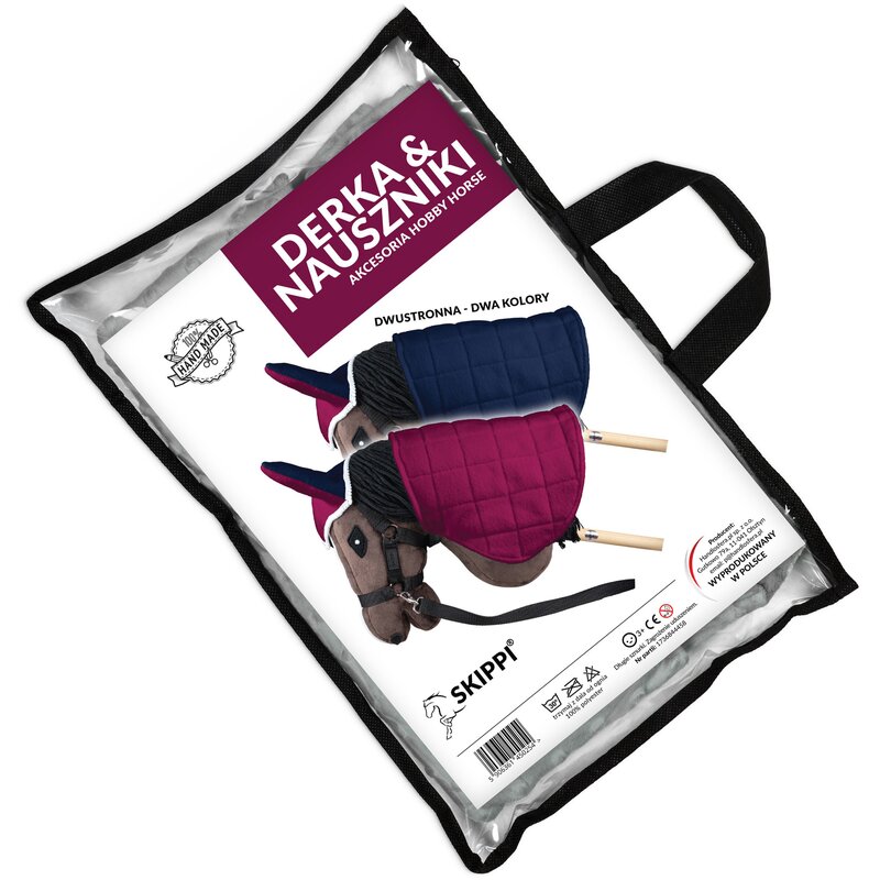 Derka i nauszniki SKIPPI Hobby Horse GAD03044 Fuksjowo-granatowy