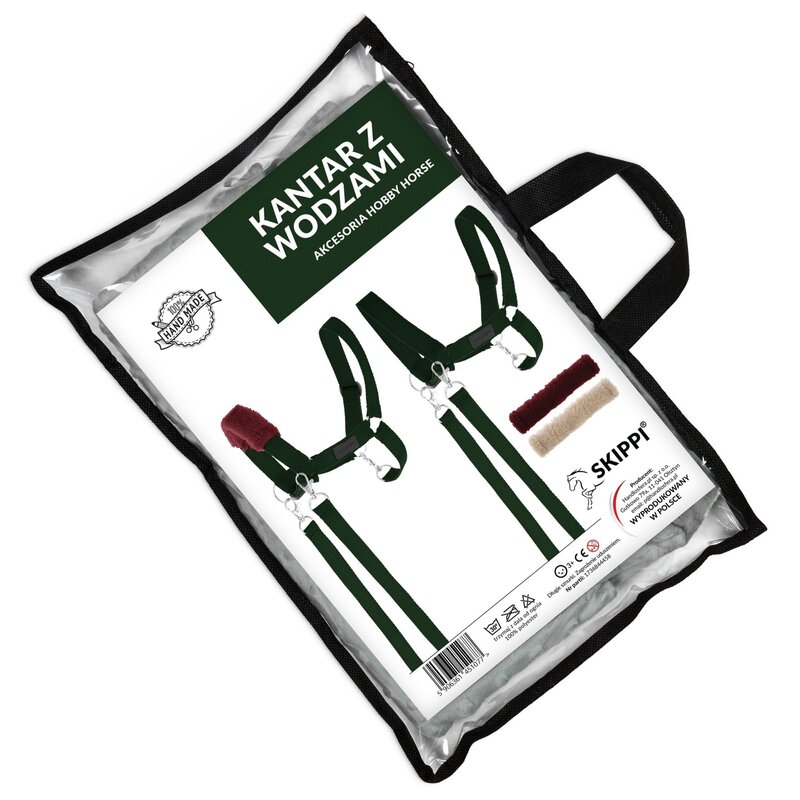 Kantar z wodzami SKIPPI Hobby Horse GAD03123 Zielony