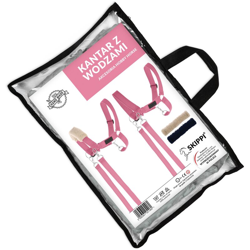 Kantar z wodzami SKIPPI Hobby Horse GAD03122 Różowy