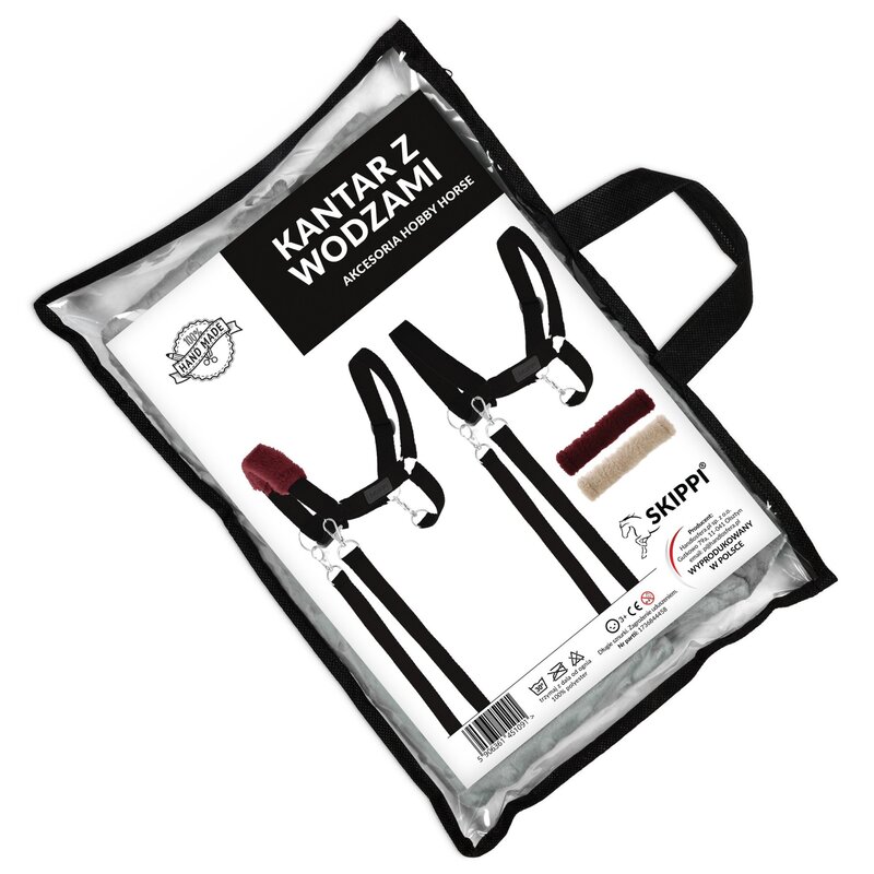 Kantar z wodzami SKIPPI Hobby Horse GAD03125 Czarny