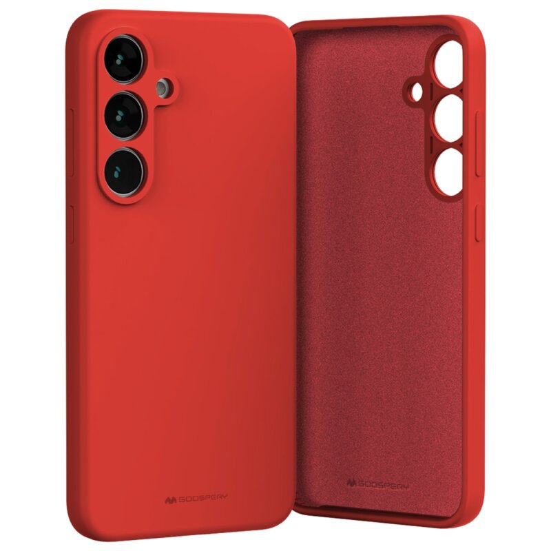 Etui MERCURY Silicone do Samsung Galaxy S24 FE Czerwony