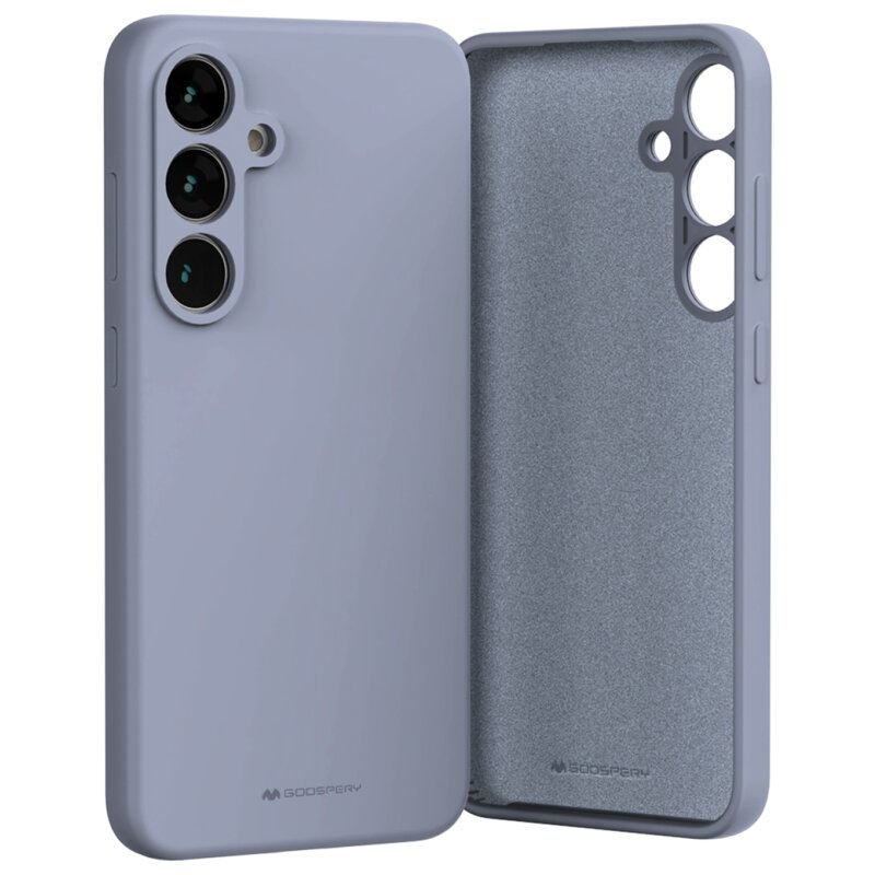 Etui MERCURY Silicone do Samsung Galaxy S24 FE Lawendowy szary
