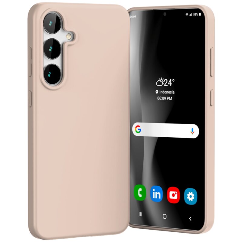 Etui MERCURY Soft do Samsung Galaxy S24 FE Różowo-piaskowy