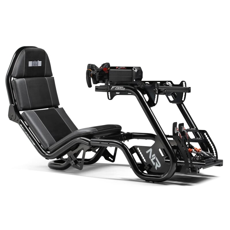 Next Level Racing NLR-R003 F-GT Pro Formula And Gt Racing Simulator Cockpit Black Edition Wyścigowy do 150kg Skóra ECO