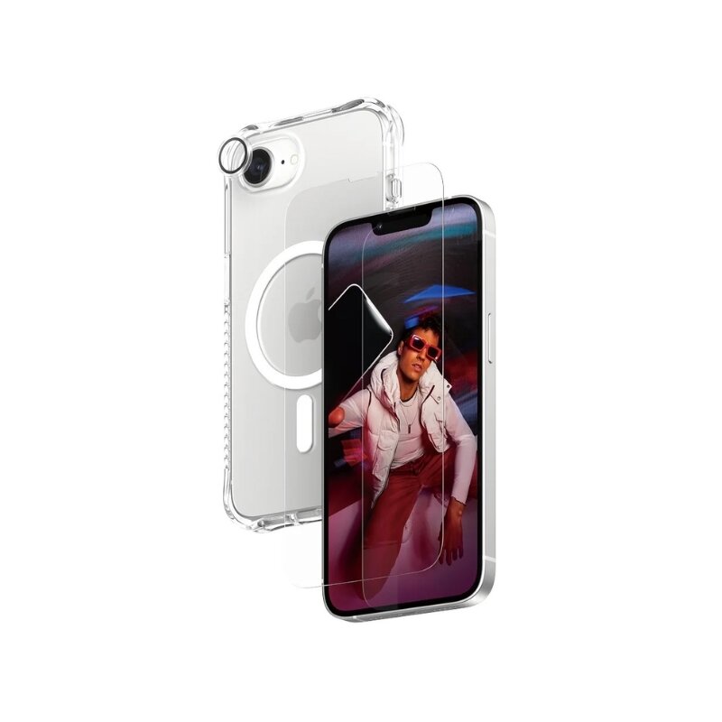 Etui PANZERGLASS Care Fashion 3w1 do Apple iPhone 16e/17e Przezroczysty + Szkło + Szkło na obiektyw
