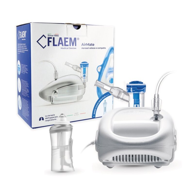 Inhalator nebulizator pneumatyczny FLAEM AirMate Duo z Rhino Clear Ergo Plus