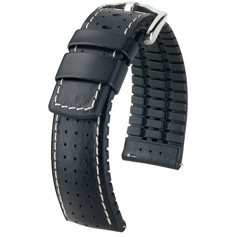 Pasek HIRSCH Tiger do Apple Watch do koperty 42/44/45/46/49mm Czarny + Adapter