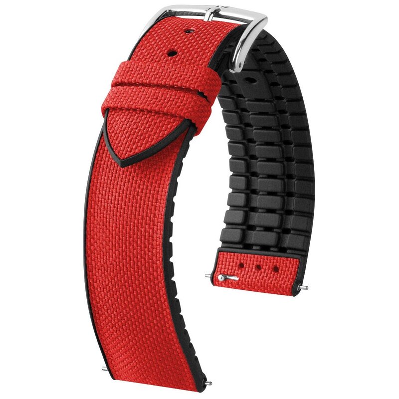 Pasek HIRSCH Arne do Apple Watch do koperty 42/44/45/46/49 Czerwony + Adapter