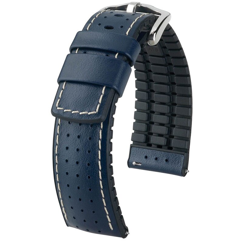 Pasek HIRSCH Tiger do Apple Watch do koperty 42/44/45/46/49mm Niebieski + Adapter