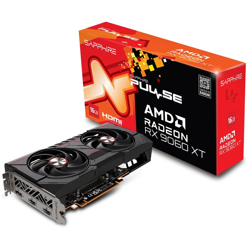 Karta graficzna SAPPHIRE Pulse Radeon RX 9060 XT OC 16GB
