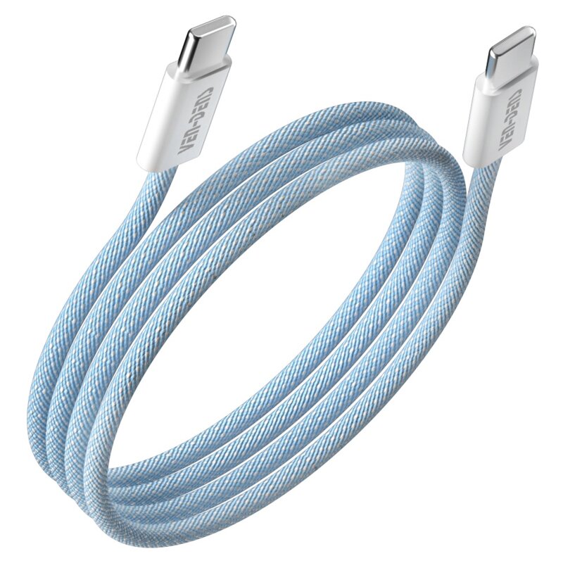 Kabel USB-C - USB-C VEN-DENS 60W 1 m Niebieski