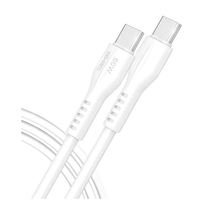 Kabel USB-C - USB-C VEN-DENS 60W 1 m Biały