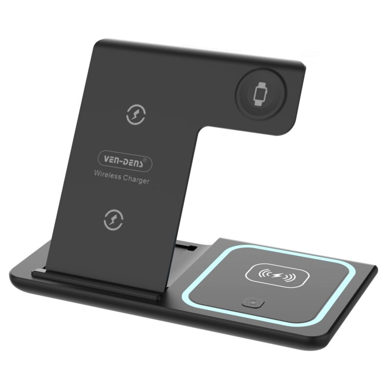 Ładowarka indukcyjna VEN-DENS VD-WLC001 3w1 15W Czarny