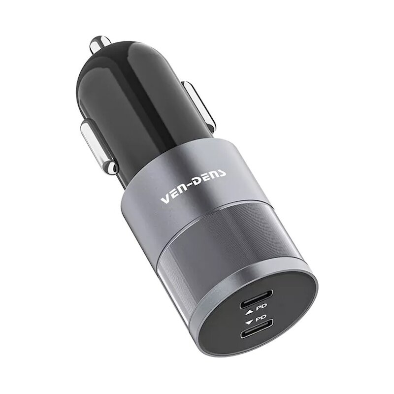 Ładowarka samochodowa VEN-DENS VD-CC005 40W Stalowy