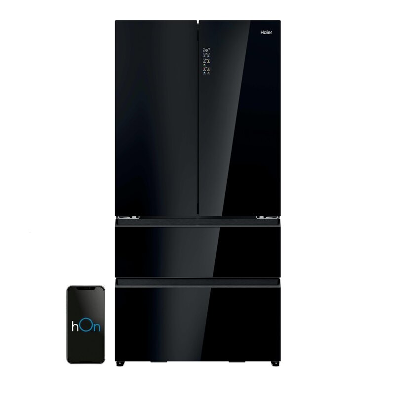 Lodówka HAIER FD 90 Series 7 HFR79F19DFGB No frost Side by side Kostkarka 190cm Czarne szkło