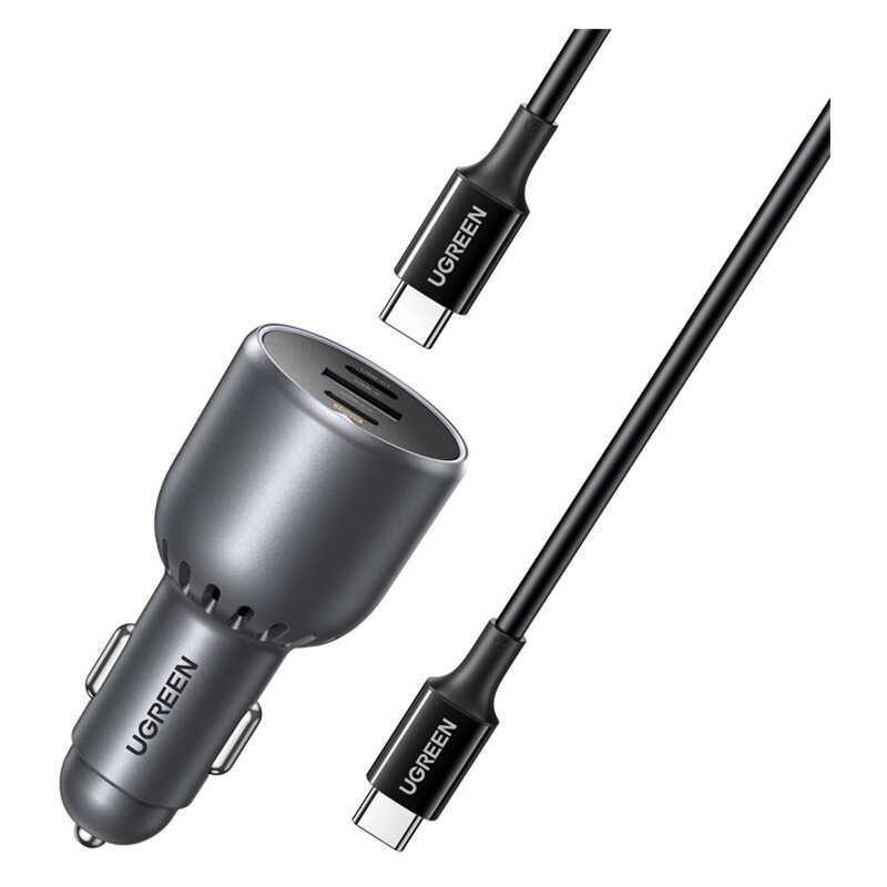Ładowarka samochodowa UGREEN EC705 130W Czarny + kabel USB-C