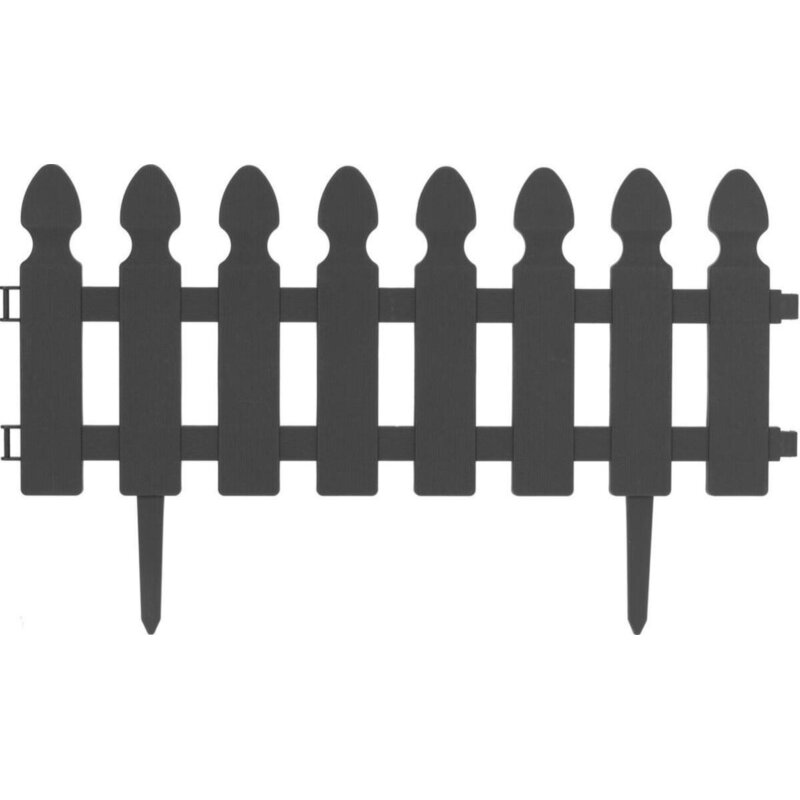 Obrzeże do trawników PROGARDEN 342537 Ciemnoszary (50 x 30 cm)