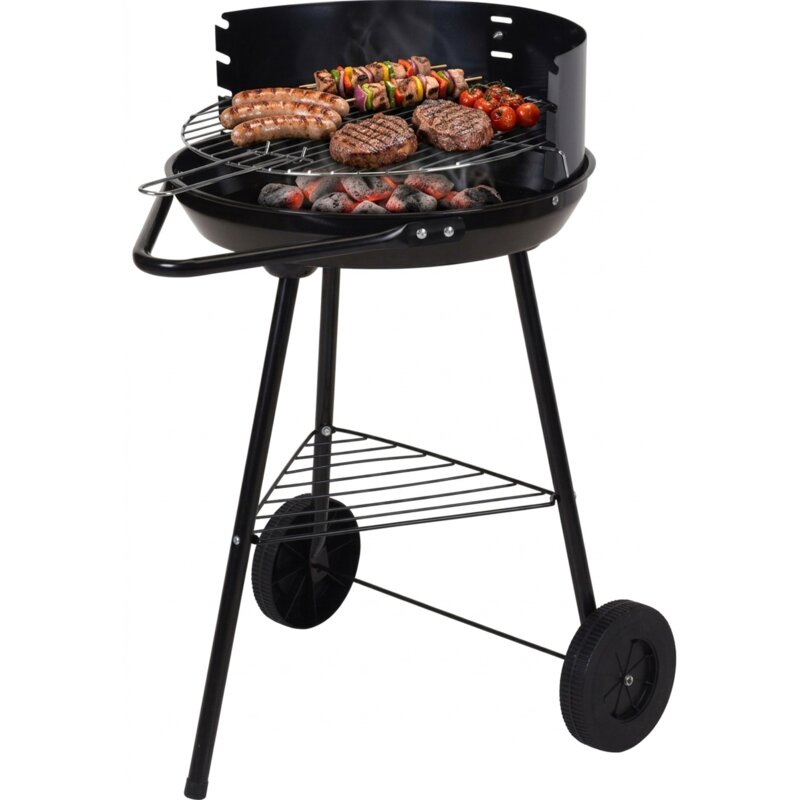 Grill ogrodowy węglowy BBQ LINE Andaluzja 325714 Okrągły, kółka, regulacja wysokości
