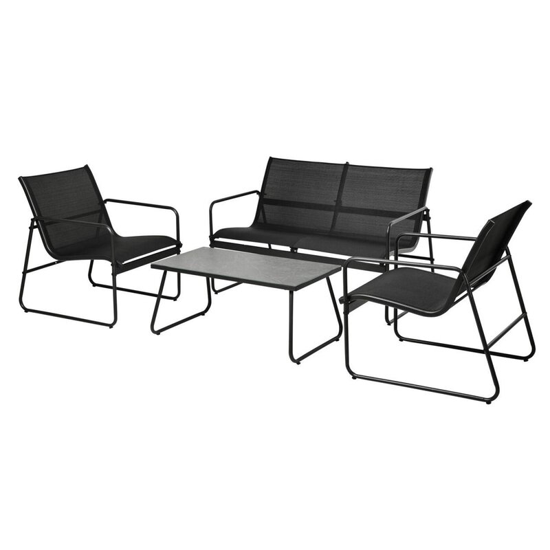 Zestaw mebli ogrodowych PROGARDEN 383097 Czarny