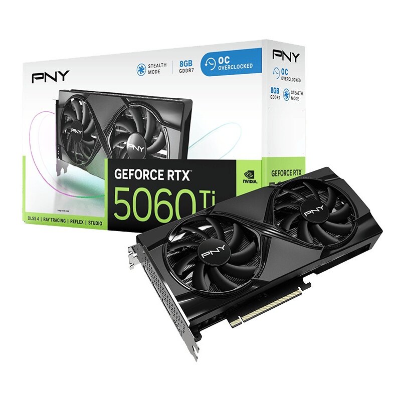 Karta graficzna PNY GeForce RTX 5060 Ti OC Dual Fan 8GB DLSS 4.5