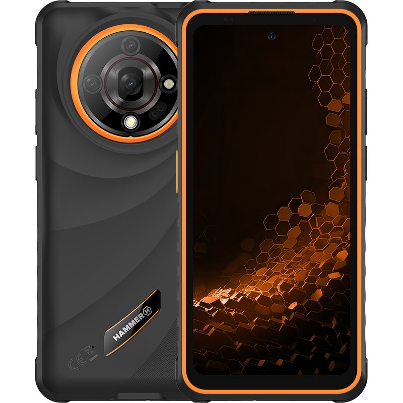Smartfon HAMMER Iron 6 6/128GB 6.56" 90Hz Pomarańczowy