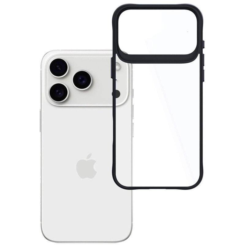 Etui 3MK Satin Armor Case+ do Apple iPhone 17 Pro/18 Pro Przezroczysto-czarny