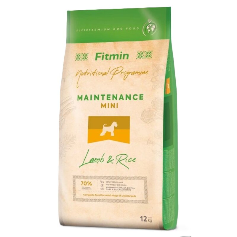 Karma dla psa FITMIN Lamb & Rice Mini 12 kg