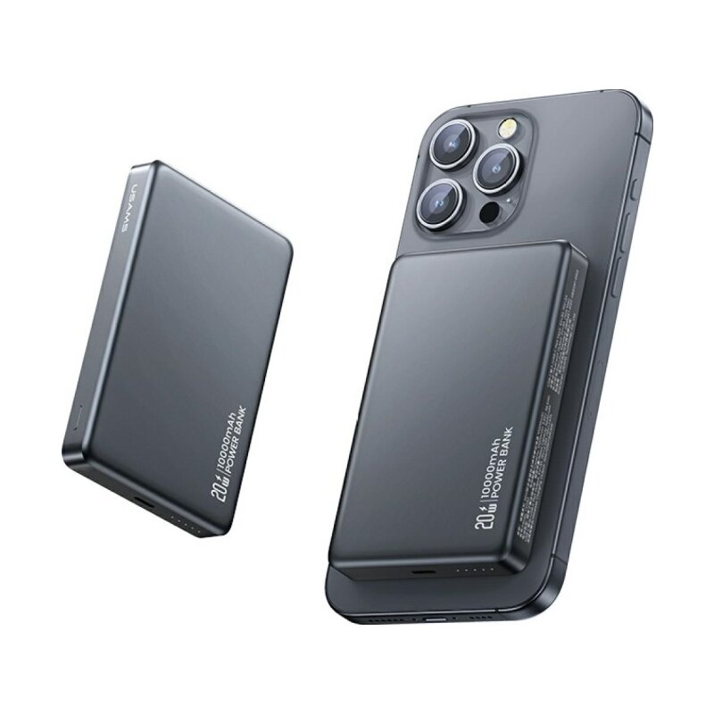 Powerbank USAMS CY Series CD242 Magnetic Wireless 10000mAh 20W Szary