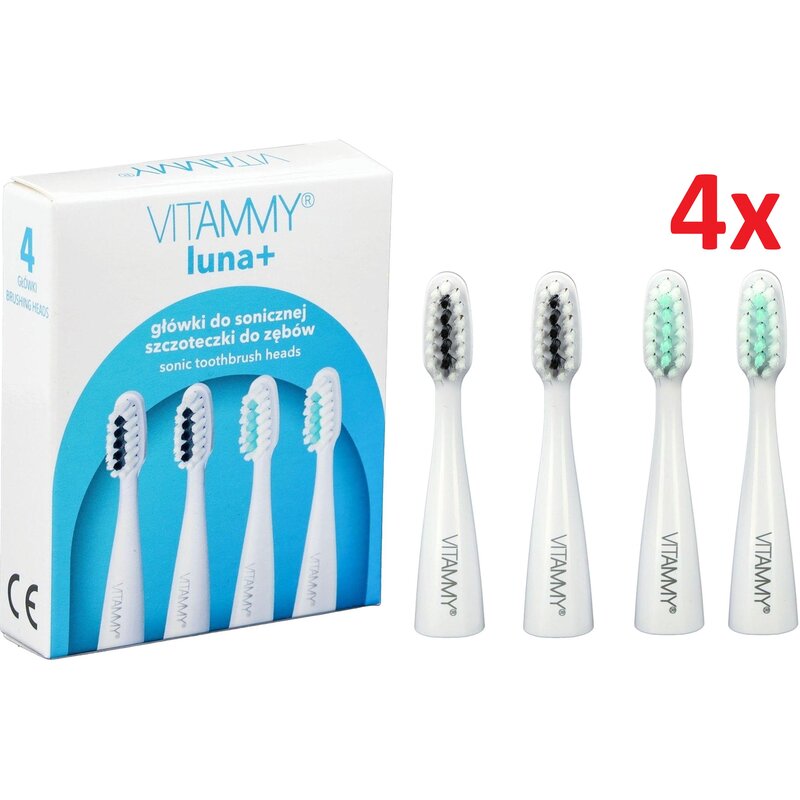 Końcówki do szczoteczki sonicznej VITAMMY Luna+ 4szt. Biały