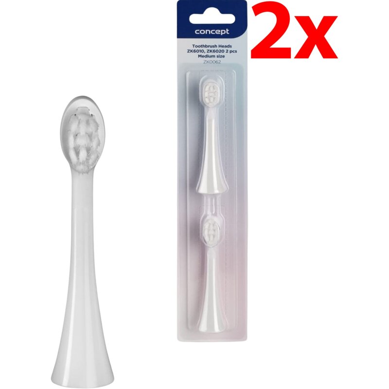 Oryginalna końcówka do szczoteczki CONCEPT Kids ZK0062 (2 szt.) (Delikatne czyszczenie)