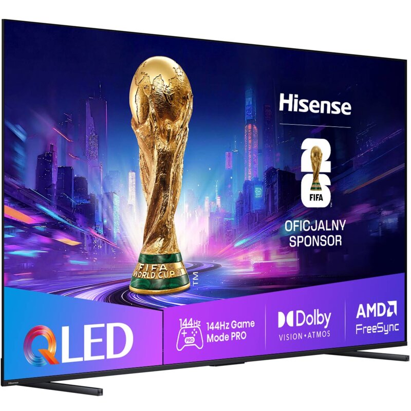 Telewizor HISENSE 100E7Q Pro 100" QLED 4K 144Hz VRR VIDAA Dolby Vision Dolby Atmos HDMI 2.1