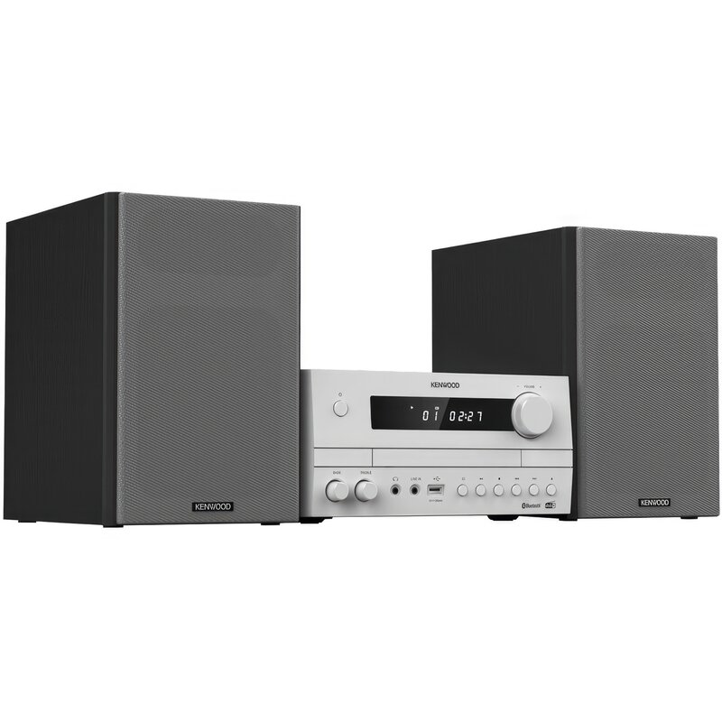 Kenwood M-822DAB 100W Bluetooth Radio FM, DAB+ Biało-czarny