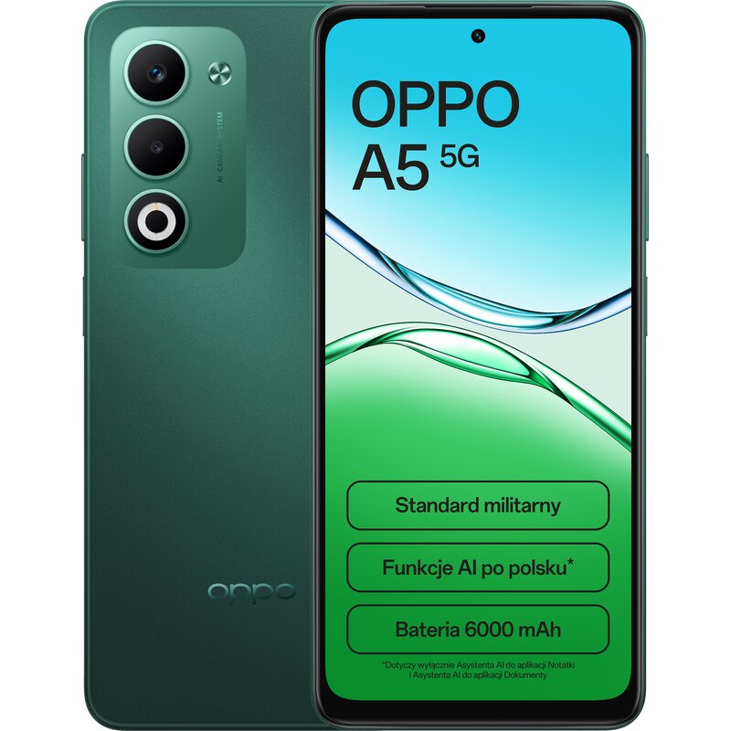Smartfon OPPO A5 5G 4/128GB 6.67" 120Hz Zielony