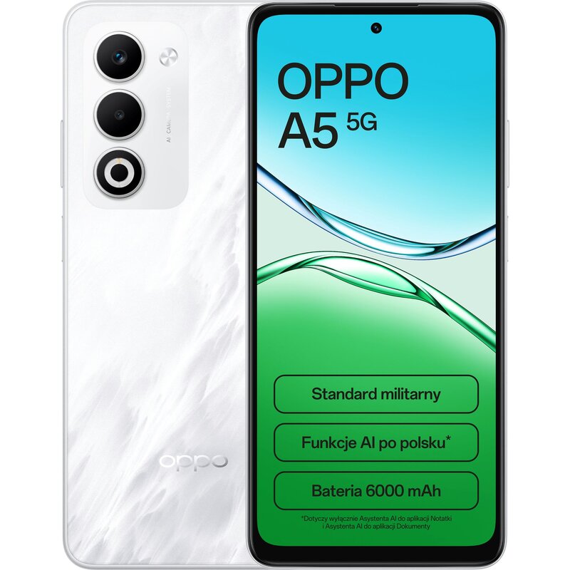 Smartfon OPPO A5 5G 4/128GB 6.67" 120Hz Biały