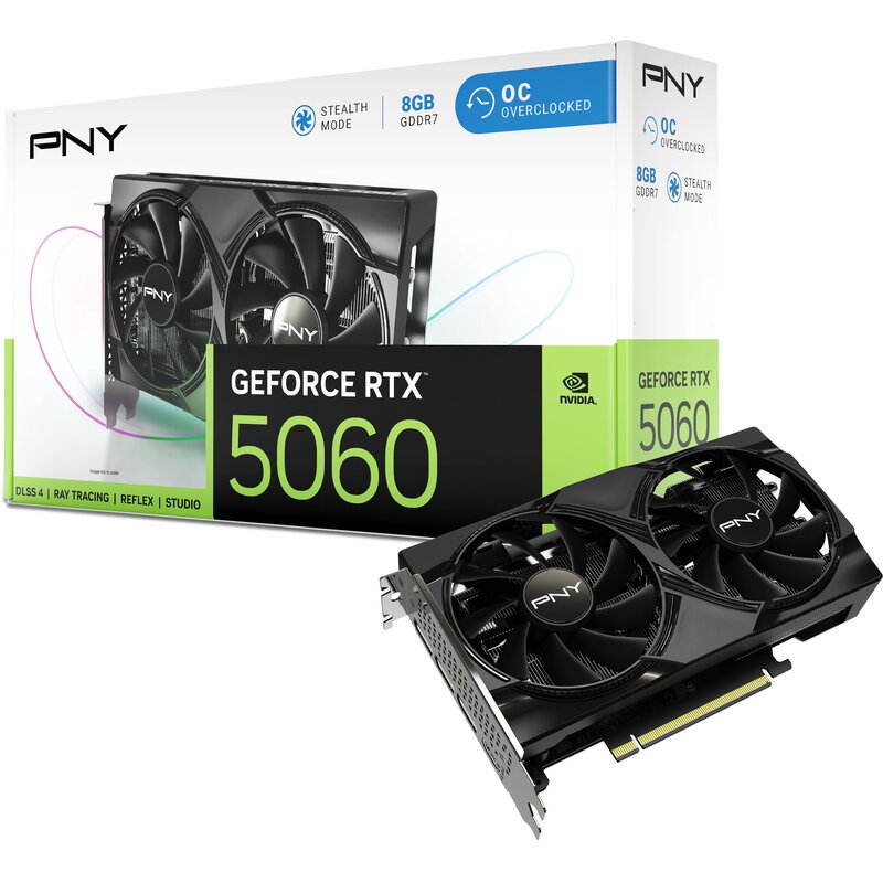 Karta graficzna PNY GeForce RTX 5060 OC Dual Fan 8GB DLSS 4