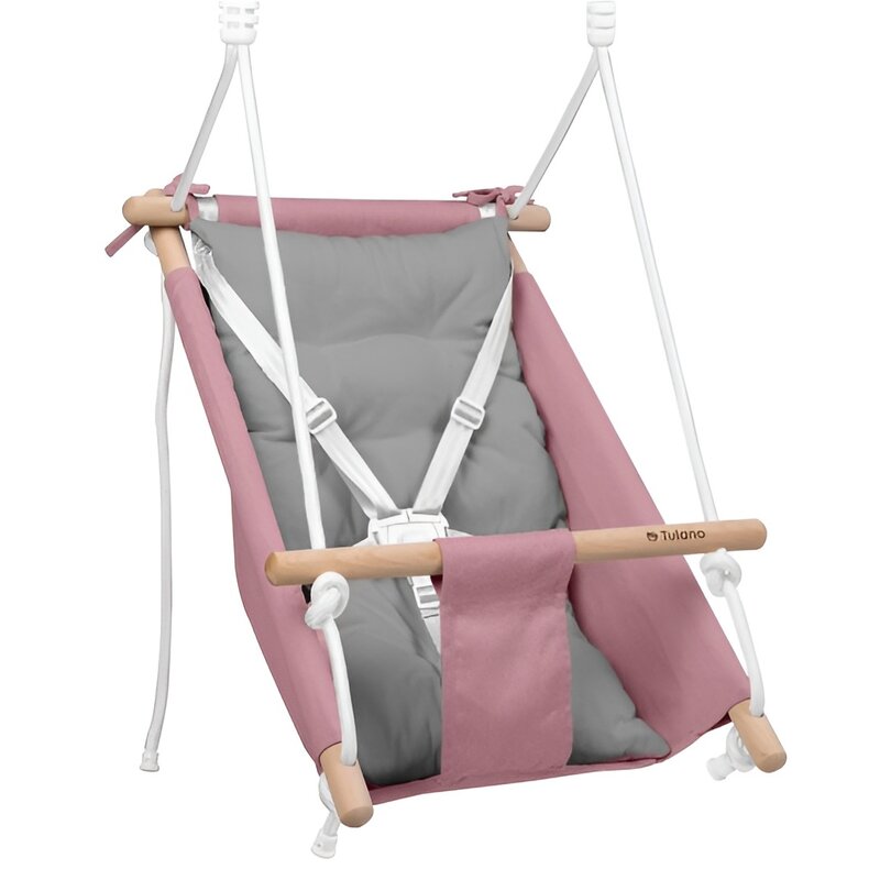 Huśtawka dla dzieci TULANO Tn-Hop 40 Różowo-szary